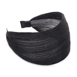 羡苡宽边遮白发发箍神器黑色头箍带齿防滑透气百搭发带外出发卡发饰高 金丝黑色-遮白发发箍