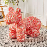 爱派森小马椅子网红动物座椅家用客厅落地摆件乔迁礼物卡通创意儿童沙发 【全新升级高品质】迪奥红超大号