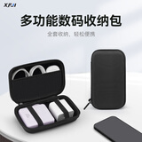 XFJICCD相机包迷你相机收纳盒小型便携防摔数码保护卡片机硬壳包适用佳能富士索尼三星尼康ccd相机袋 【加大款多功能收纳包-赠送手绳】尼龙黑色款