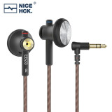 NICEHCK EB2S平头塞伊酱HiFi发烧耳机LCP振膜动圈有线线控低音流行人声古典原道耳机 EB2S黑色无麦 3.5mm