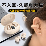 SONH【柏林之声】索尼通用蓝牙耳机骨传导运动跑步不入耳无线耳夹挂耳式高端男女款适用华为苹果 亲肤色 尊享版HiFi音质i113