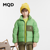 MQD童装三防抗菌绒儿童立领羽绒服冬男童女童羽绒外套 松绿 140 (XL)