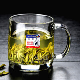 乐美雅 钢化玻璃茶杯带手柄透明泡茶杯家用耐热喝茶杯绿茶杯防摔加厚茶水杯啤酒杯 380ml诺卡把杯
