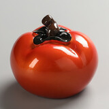 宇轩 变色茶宠柿子创意事事如意茶玩摆件茶艺茶盘茶台茶具摆件