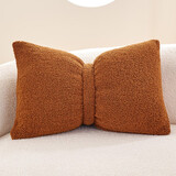 Avigers新款Ins风客厅沙发抱枕床头大靠垫现代轻奢简约风汽车枕头靠背垫 大蝴蝶结  焦糖咖 40cm*60cm*0cm 含枕芯