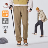 骆驼（CAMEL）男装梭织休闲裤男冬季加绒保暖弹力防泼水软壳长裤子M14CD05630
