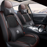 布兰特夏季新款汽车坐垫四季通用透气冰丝织物座垫座椅套全包围汽车座套 升级款-商务咖-豪华版 大众朗逸桑塔纳速腾捷达迈腾宝来帕萨特途观L高尔夫
