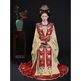 钟灵记良缘夙缔:明制婚服大襟重工马面裙霞帔腰带嫁衣汉服女冬 红色霞帔1件含霞帔坠预售30天 XS