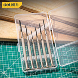 得力（deli）精密小十字一字螺丝批组合套装6件笔记本钟表眼镜维修螺丝刀套装 钟表批6件套金属柄 DL3206