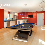 定制款【BVM】台球桌标准成人家用桌球台美式黑八花式九球高端二合一 9尺