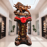 卓饰牛摆件开业乔迁礼品大型落地送公司酒店大堂饭店庆典办公室工艺品 1.53米高天道酬勤牛根雕款