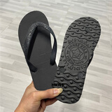 HKNS泰国星马人字拖老式鲨鱼牌夏天沙滩休闲防滑桂马男女情侣耐磨夹脚 【黑色】波浪纹星马 10.5 号/41-42码