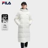 FILA斐乐官方男女长款羽绒服冬情侣款宽松休闲简约连帽保暖外套