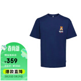 莫斯奇诺（moschino）经典小熊宽松版型简约棉质男士短袖T恤 1923 8125 0290 蓝色S码