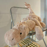 婴果小岛小飞龙玩偶超大号毛绒玩具床上陪睡觉抱枕娃娃送男友生日礼物女生 小飞龙-粉色 150cm