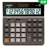 卡西欧（CASIO） MH-12新款宽型台式会计出纳财务计算器12位数太阳能商用电子商务办公用计算机 DH-12中号黑色(宽151mm*高159mm)