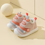 布拉米勒（BradMiller）女宝宝棉鞋冬季软底0-1一2岁3婴儿学步鞋10个月12加绒9男宝宝鞋子 K223桃粉 加绒 12 内长12cm