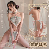 霏慕 情趣内衣性感睡衣夫妻刺激房事开档免脱制服诱惑蕾丝旗袍6793