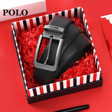 POLO 男款皮带商务时尚针扣裤带西裤腰带青年牛皮裤腰带Polo012251
