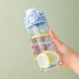 乐扣乐扣 运动水杯大容量便携防漏男女学生随手杯收腰塑料杯户外旅行水壶 520ML 蓝色