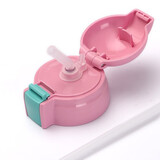 虎牌原装儿童保温杯壶吸嘴吸管组盖杯子盖子配件硅胶600ml水杯吸管头 粉色吸管盖（含吸嘴+吸管）