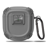 适用Bose QC消噪耳塞II耳机套铠甲防摔bose Ultra大鲨3代降噪耳机保护壳全包2代保护套 升级版铠甲【浅灰色】自带弹跳开关 bose大鲨3代