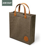 ACE COAT竖式通勤办公手提袋/会议包/事务包/文件包电脑公文包14英寸 （枯绿色）手提包 14英寸