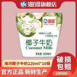海河牛奶早餐奶天津海河网红风味奶日期新鲜可批发袋装奶 海河牛奶椰子味220ml*10包