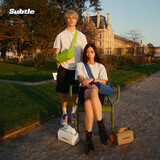 Subtle男女百搭单肩包斜挎包纯色简约水桶包户外百搭枕头包日常休闲背包 Green 01绿色