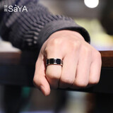 飒雅 扳指戒指男潮单身男戒食指黑色小众高级感戒子时尚饰品男士指环 国标19号