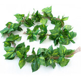 宁雪儿假花藤条仿真花葡萄叶管道装饰下水管空调管遮挡塑料花藤蔓植物 36叶彩印绿萝叶-5条