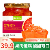 迪乐思（Delos）韩国进口柚子茶迪乐司蜂蜜百香果柚子茶饮品水果茶冲调品1kg 蜂蜜红西柚饮品560g