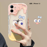 江铭适用苹果12手机壳iPhone12保护套高级感软壳高出镜头防摔刮花粉嫩红印图案小清新女生网红流行性