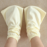 棉花咏睡眠袜女空调房睡觉穿的袜子男士成人空调袜儿童宽松睡眠脚套四季 黄色 男士款
