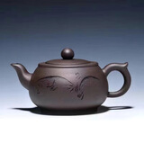 库存处理一九六八年顾景舟老一厂纯手工宜兴正品紫砂壶茶具套装 特价黑清心 300ml