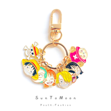 SunToMoon卡通海贼王合金钥匙扣挂件创意包包AirPods挂饰U盘拉链扣小饰品 挂件套装