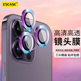 ESCASE适用苹果16Pro镜头膜iPhone16promax镜头膜钢化膜金属后置摄像头全包高清蓝宝石耐磨鹰眼炫彩