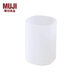 无印良品 MUJI 聚丙烯刷具 眉笔筒 收纳盒 F5A7012 半透明约71×71×103mm