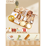 优益贝宝宝抓周用品周岁套装一周岁男女孩布置现代道具全套原木抓阄地毯 原木风道具26件送生日帽+抓周证