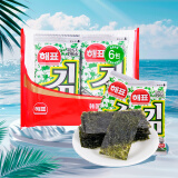 海牌菁品 韩国进口 原味海苔2g*6包 开学季儿童即食紫菜 休闲零食12g