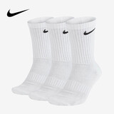 耐克（NIKE） 袜子 男袜女袜运动休闲袜吸汗耐磨篮球袜跑步中筒袜 AJ运动袜子 【白色三双装长筒袜】SX7676-100 L【42-46码】