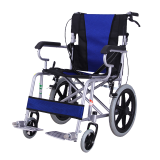 亿佰康 轮椅折叠老人轻便便携手动轮椅车残疾人手推轮椅老年人儿童旅行轮椅免充气实心胎轮椅带手刹 16轮椅经典蓝色