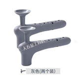 工途加厚门把手保护套卧室防磕碰卫生间硅胶防撞垫吸盘式保护套 两个装(灰色)