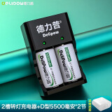 德力普（Delipow）1号充电电池 D型一号电池大容量5500毫安 适用于燃气灶/煤气灶/热水器/手电筒/收音机/电子琴/挂钟