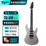 Tagima电吉他塔吉玛TG510 530 635单摇单单双男女初学者入门电吉他套装 TG-510SI单单双【钛银色】39英寸