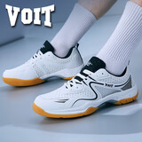 沃特VOIT网球鞋男女款减震专业运动鞋透气跑步休闲鞋羽毛球运动鞋 白黑 800T网球鞋 42