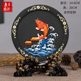集里雅韵客厅摆件工艺品乔迁新居礼品房间酒柜电视柜摆设搬家居新家装饰品 248CY鲤鱼跃龙门  松枝