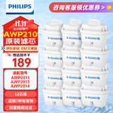 飞利浦净水壶滤水壶过滤水壶净水器滤水器过滤器滤芯 【12支装】飞利浦通用