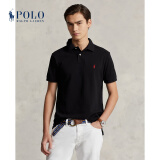 Polo Ralph Lauren 拉夫劳伦男装 经典款修身网眼布短袖网球衫RL13502 001-黑色 L