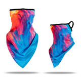 盼缘 冰丝挂耳面罩三角巾脖套网眼防晒户外骑行钓鱼防风围脖男女面巾 流年似水